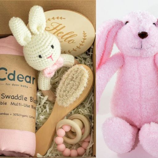 Baby Gift Set - Pink With Floppy Rabbit